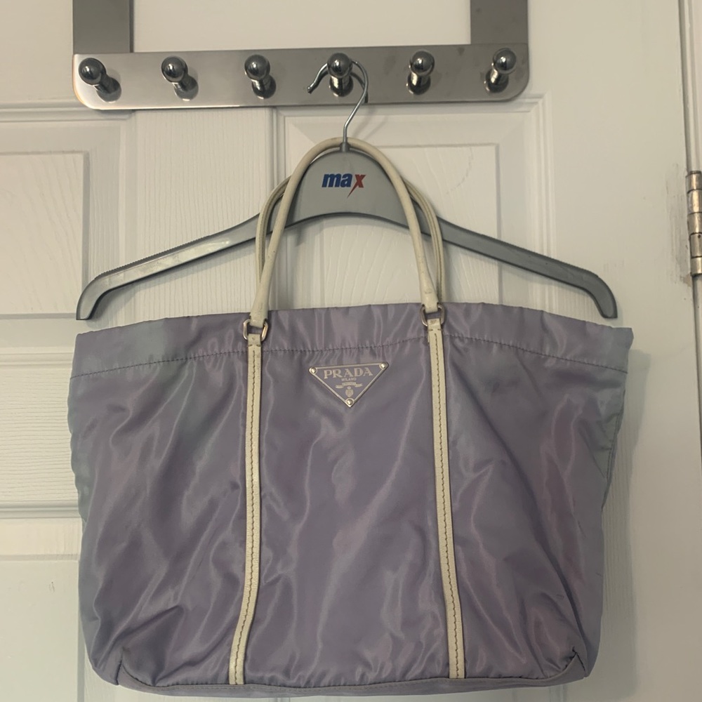 Prada vintage purple tote bag